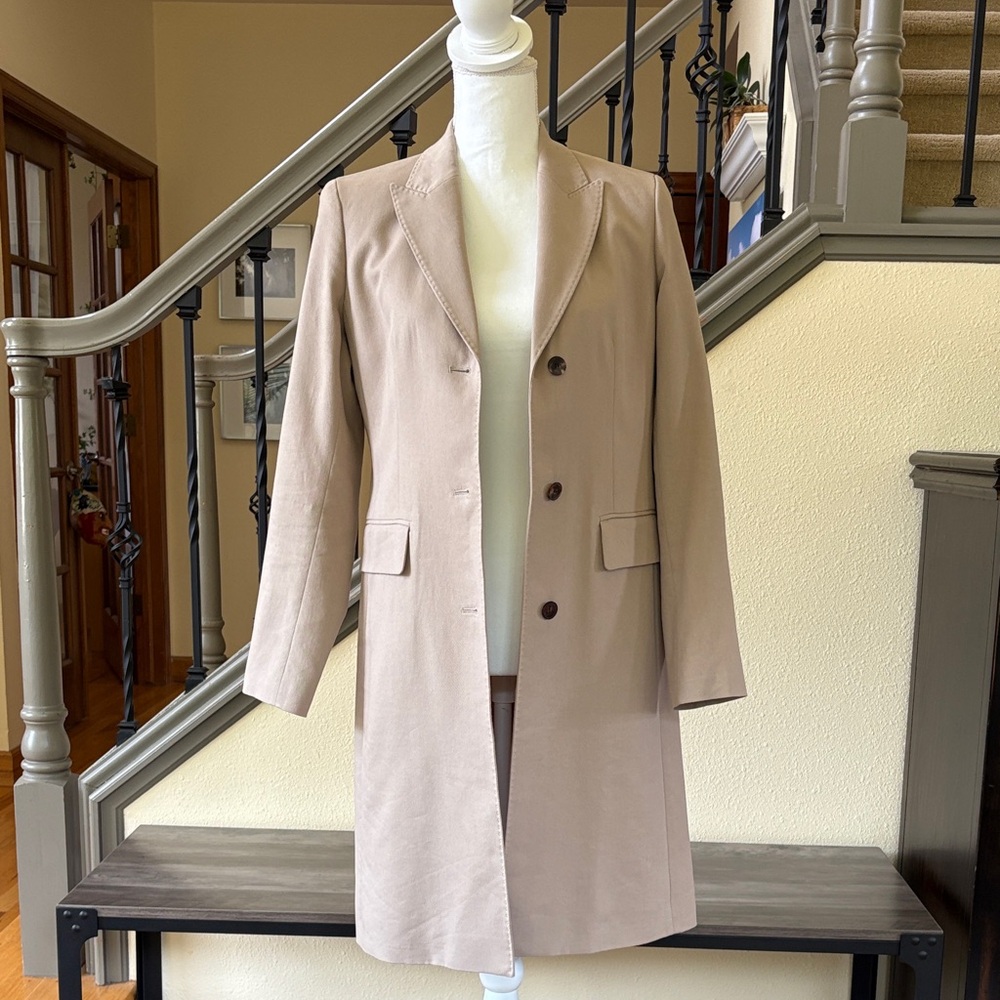 Lafayette 148 New York Tan Coat Size XS